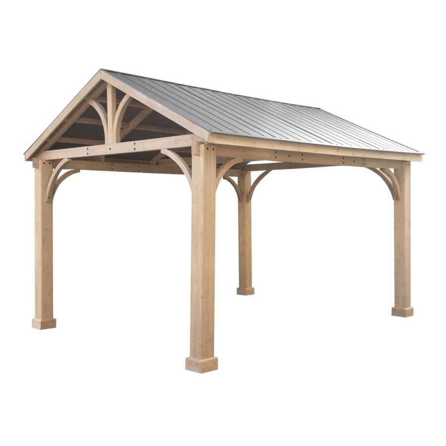 Mimosa 4.27 x 3.67 x 3.23m Burleigh Wooden Gazebo