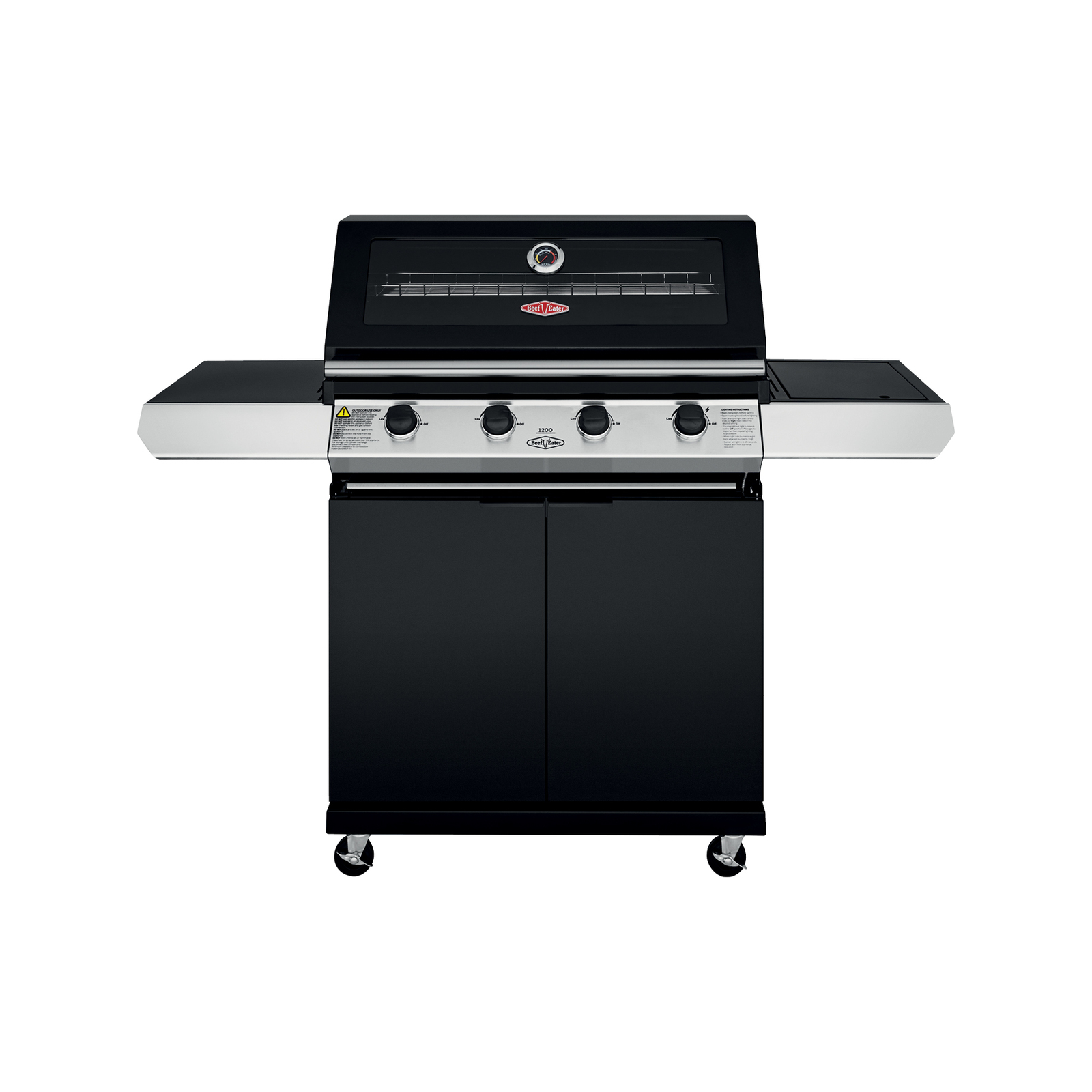 Beefeater 1200 Series 4 Burner Black Mobile BBQ
