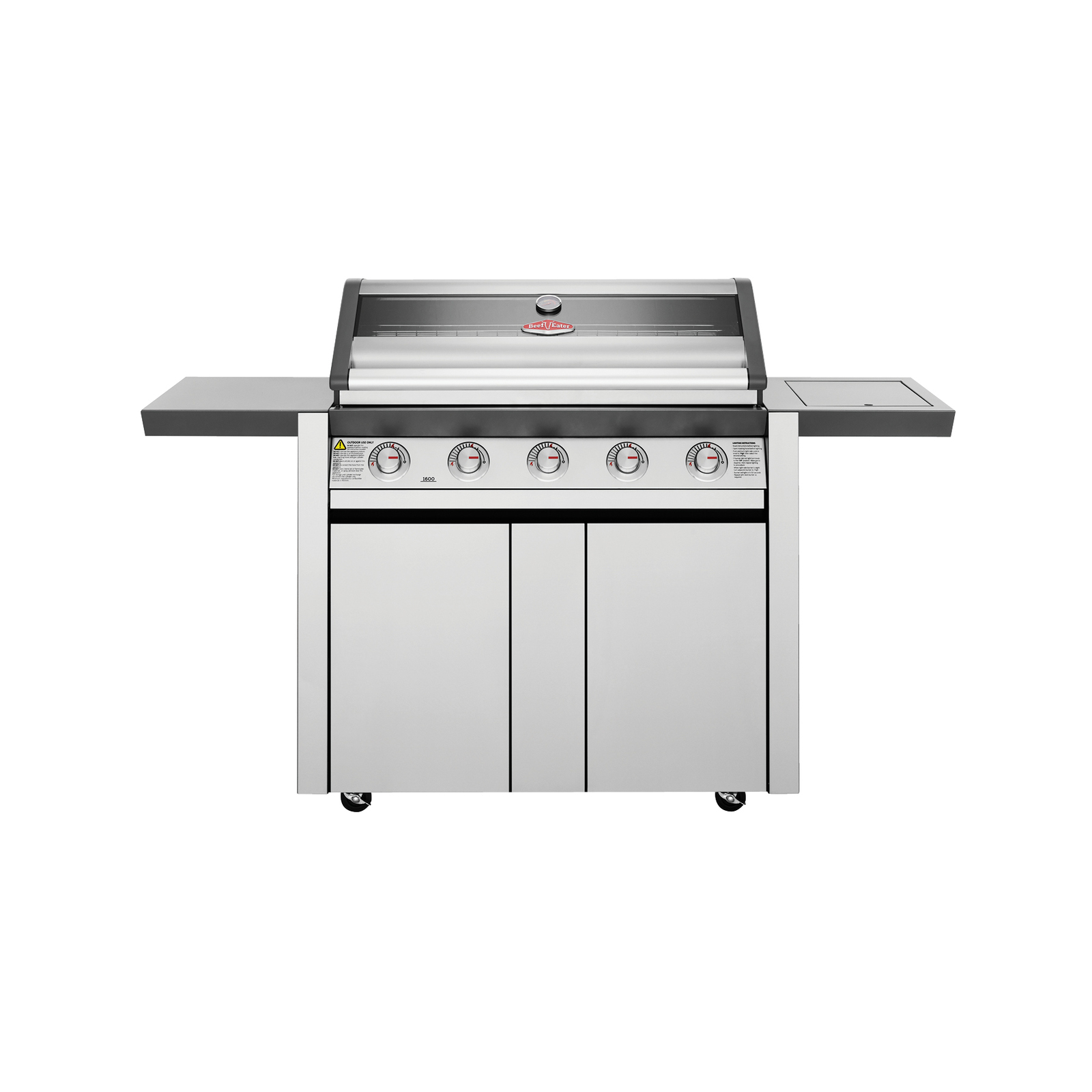 Beefeater 1600 Series 5 Burner Stainless Mobile BBQ