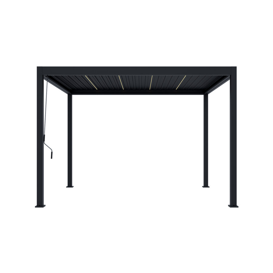 Coolaroo 3 x 3.6m Mandalay Gazebo With LED Louvres And Misting Jets