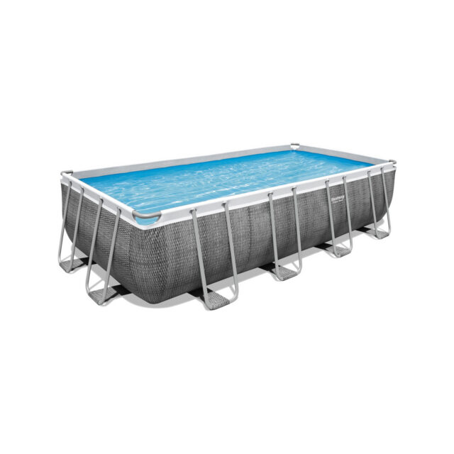 Bestway 4.88m x 2.44m x 1.22m Power Steel Rectangular Above Ground Pool Set