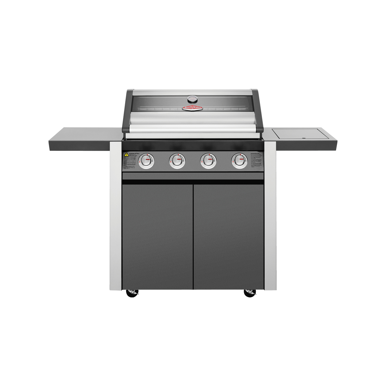 BeefEater 1600 Series 4 Burner Dark Mobile BBQ