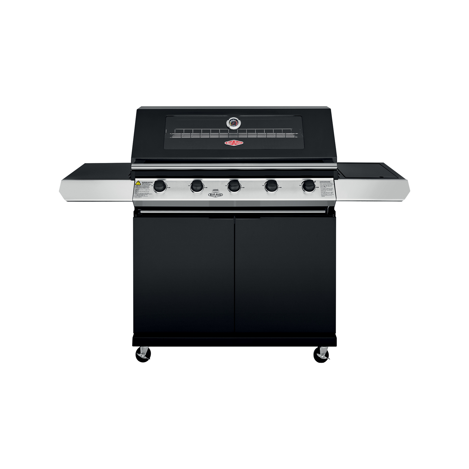 BeefEater 1200 Series 5 Burner Black Mobile BBQ