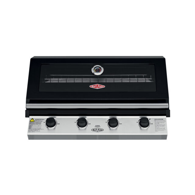 BeefEater 1200 Series 4 Burner Black Built In BBQ