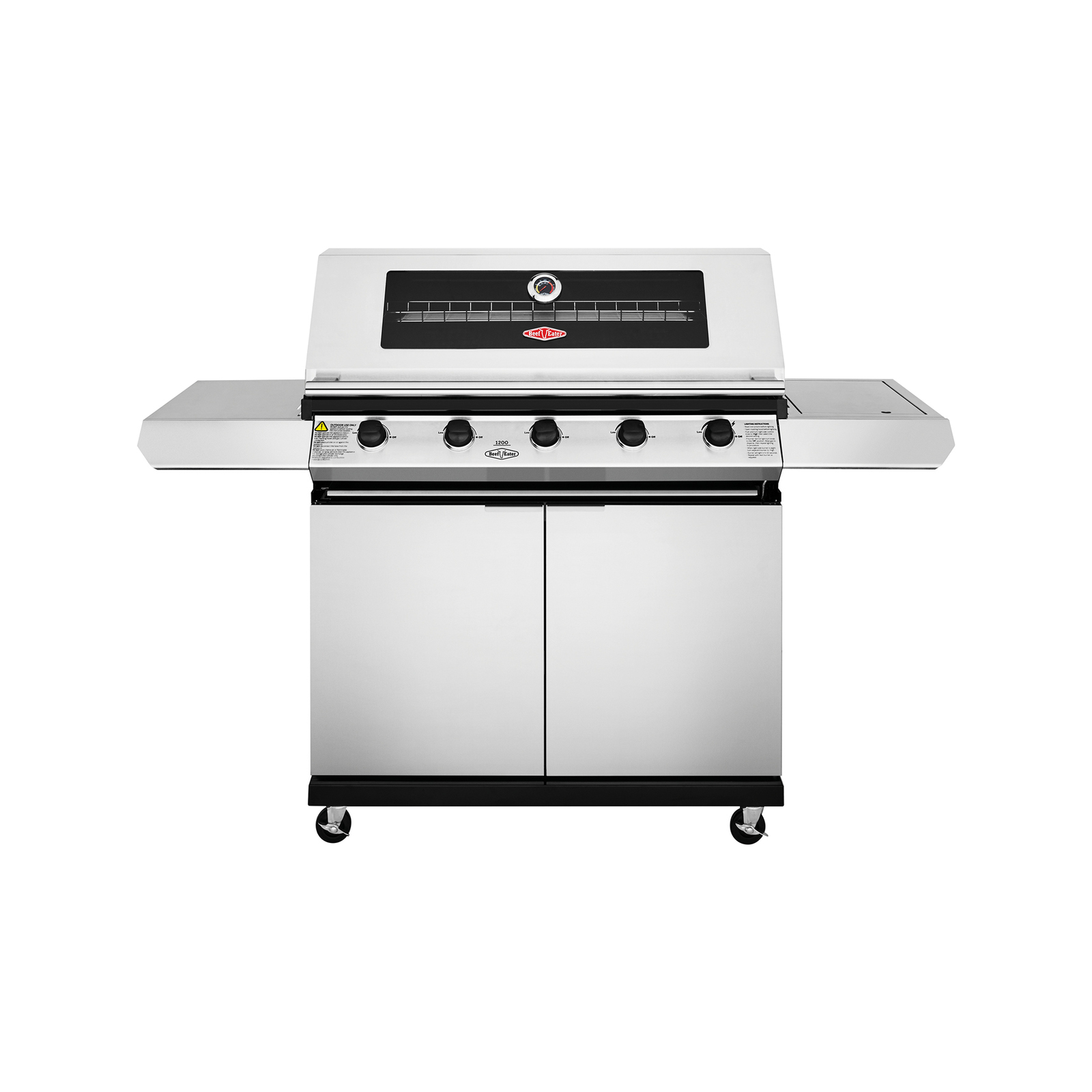 BeefEater 1200 Series 5 Burner Stainless Steel Mobile BBQ