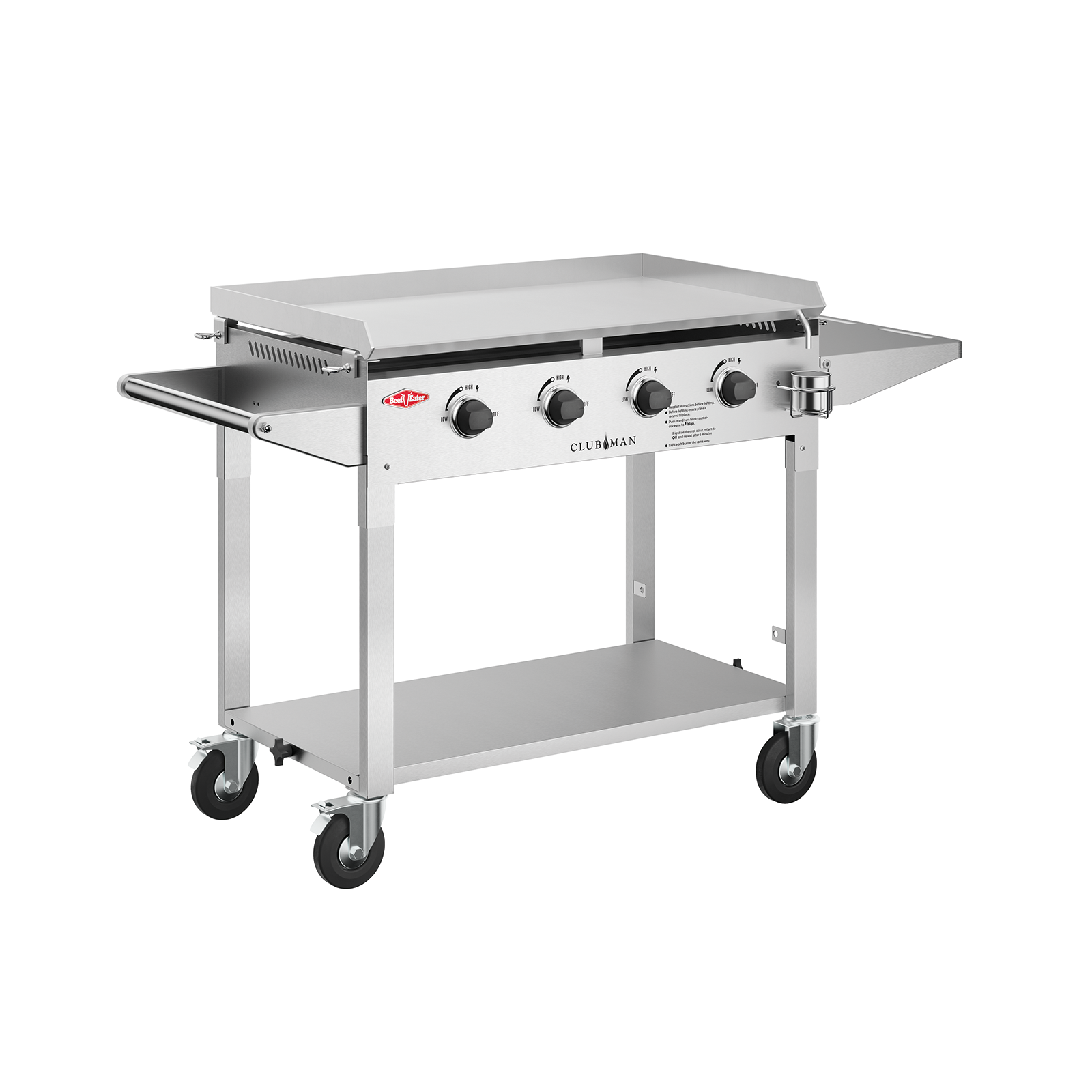 BeefEater Stainless Steel Clubman 4 Burner BBQ And Trolley