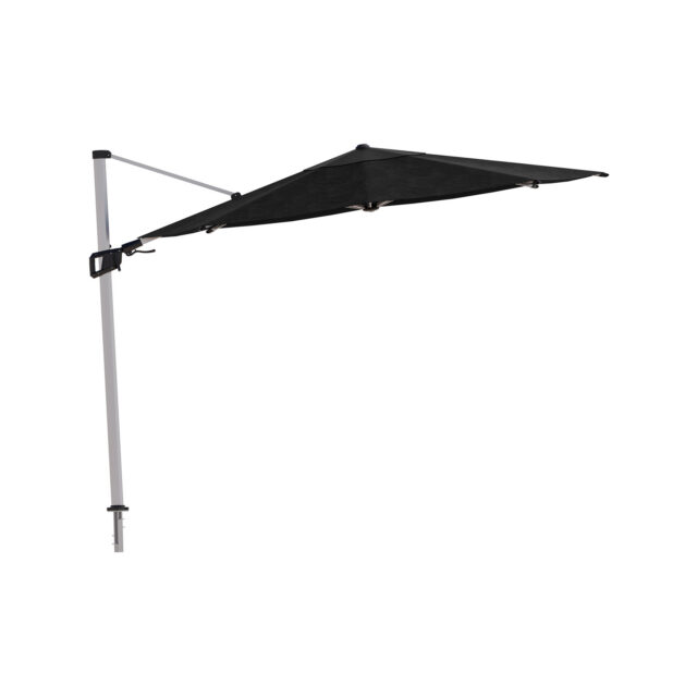 Coolaroo 3.5m Black Round Ventus Wind Rated Cantilever Umbrella With In-ground Mount