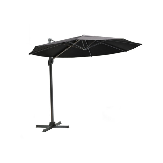 Coolaroo 3m Charcoal Round Mindil Cantilever Umbrella