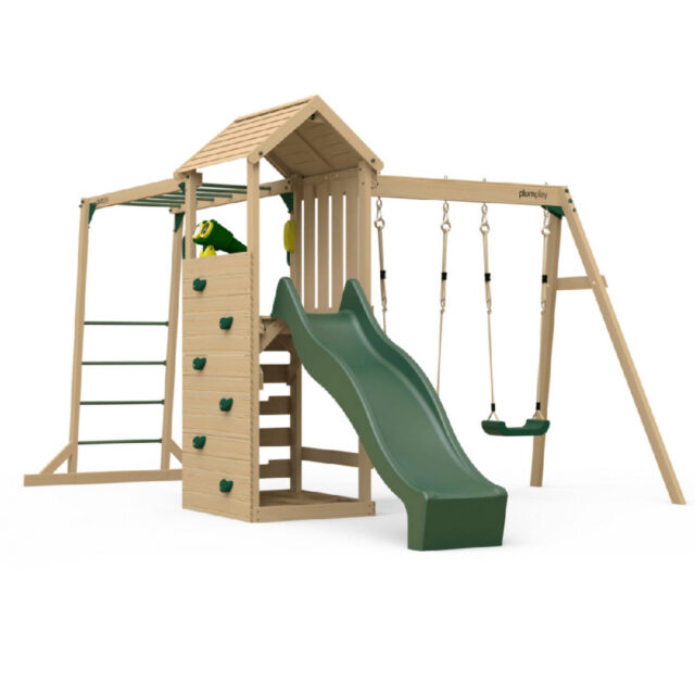 Plum Play Au Lookout Tower Centre Swings & Monkey Bars Outdoor Playset For Kids