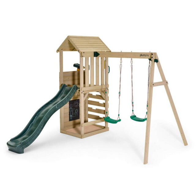 Plum Play AU Lookout Tower Playcentre with Swings Wooden Climbing Frame for Kids