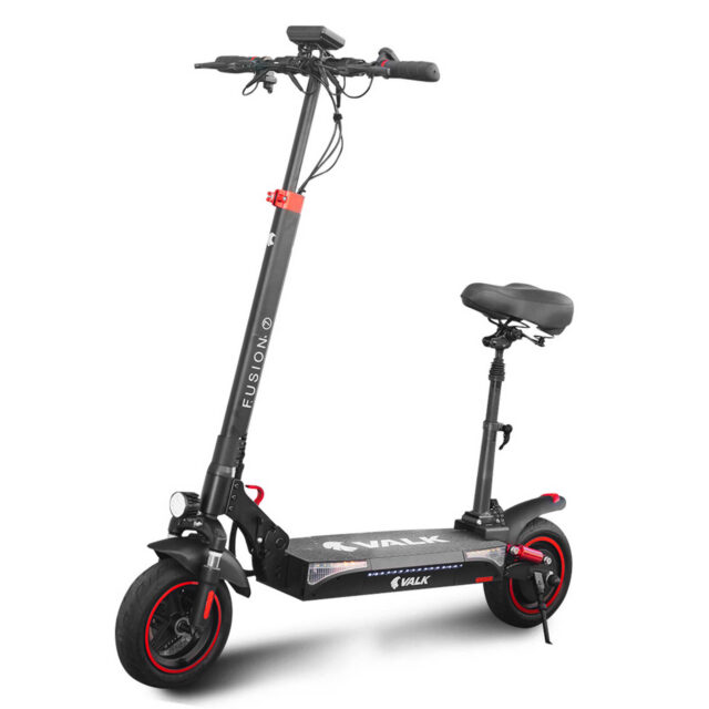 VALK Fusion 7 Electric Scooter, 800W, AU Compliant, with Seat Option, 50km Range, Quad Shocks, 10 inch Tyres