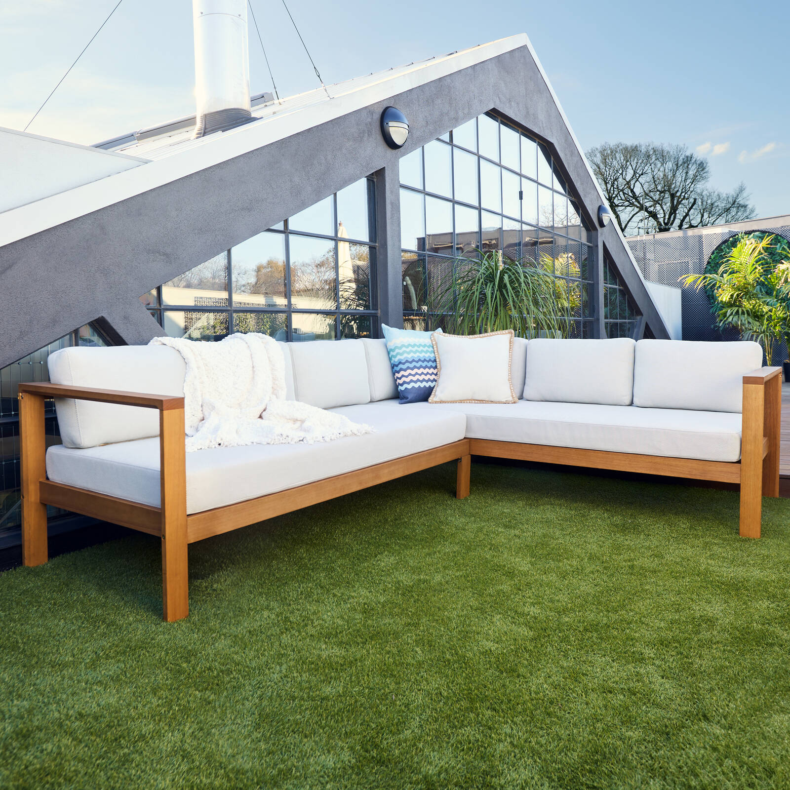 Mimosa Santo Timber Corner Lounge with Cushion