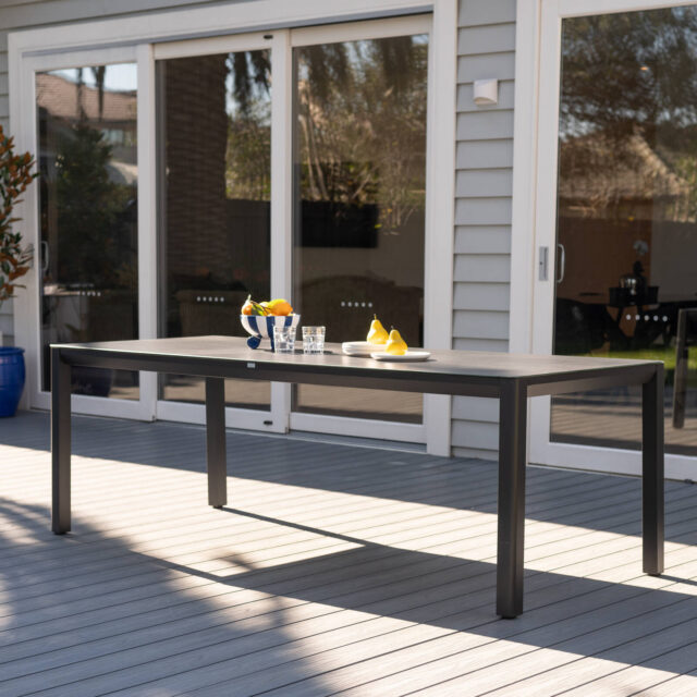 Mimosa Cordoba Aluminium Dining Table Charcoal