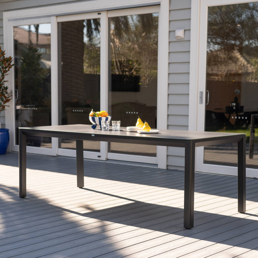 Mimosa Cordoba Aluminium Dining Table Charcoal
