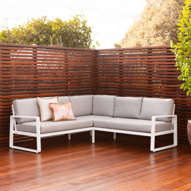 Mimosa Cordoba Aluminium Corner Lounge White