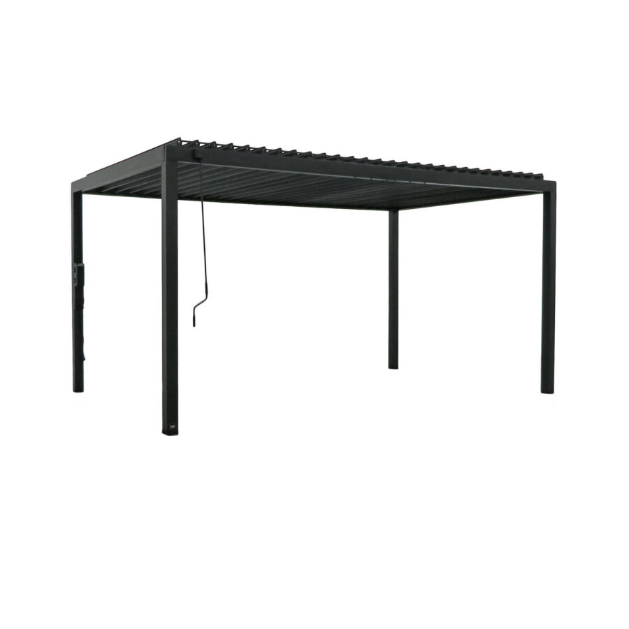 Backyard Discovery 4.9 x 3m Sarasota Galvanised Steel Louvered Pergola with Adjustable Sunshade Roof And PowerPort