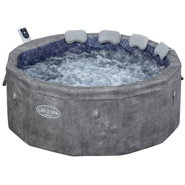 Bestway 1.70m x 65cm Lay-Z-Spa Carrara ThermaCore UltraFit Smart AirJet
