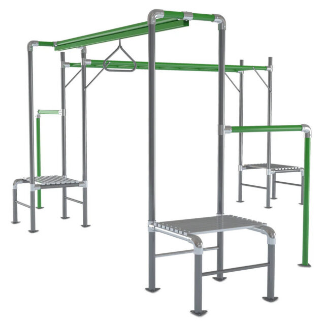 Junior Jungle Tarzan Monkey Bar Flying Fox Climb and Fly Play Set