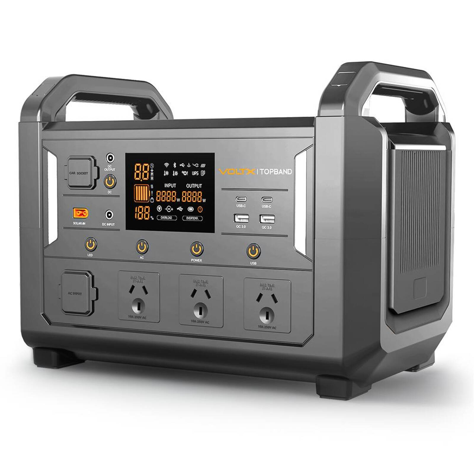 VoltX 1200W Portable Power Station 1152Wh LiFePO4 – Long Runtime Solar Generator for Camping & Home Backup